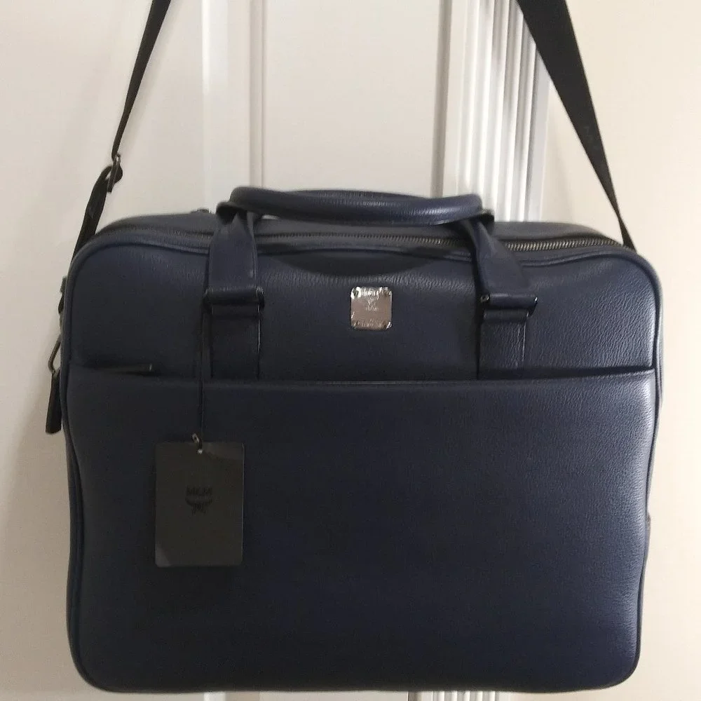 MCM Zip Briefcase/Messenger Bag